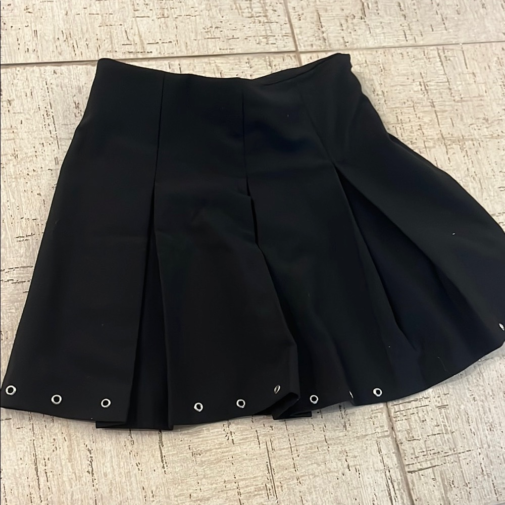 Zara Black Mini Skater Skirt